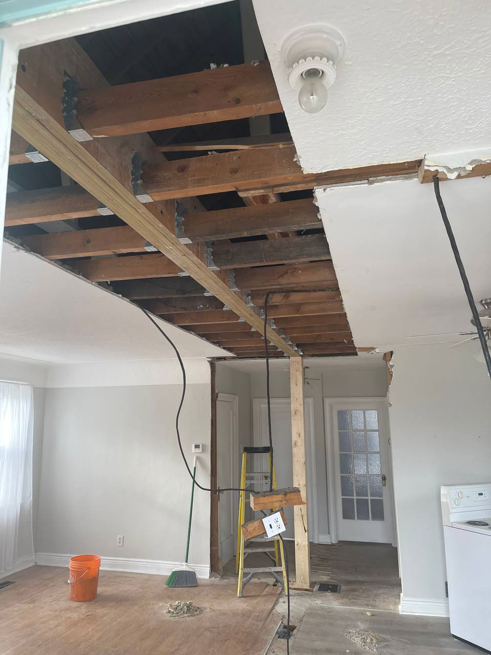 LVL beam installation